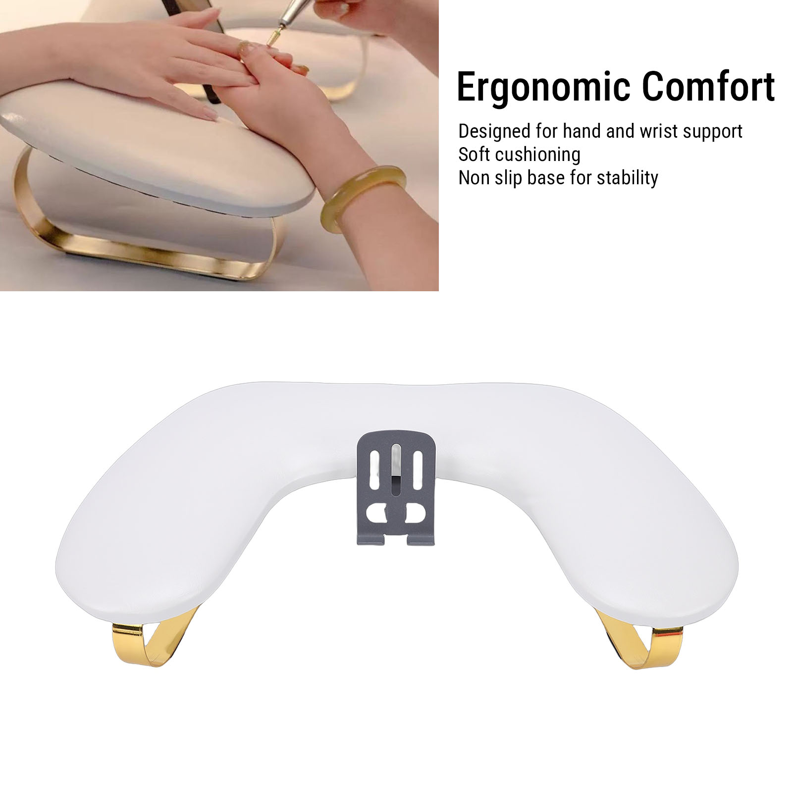 Tech Accessories Stand - Nagelarmleuning voor nagelstyliste van PU leer,