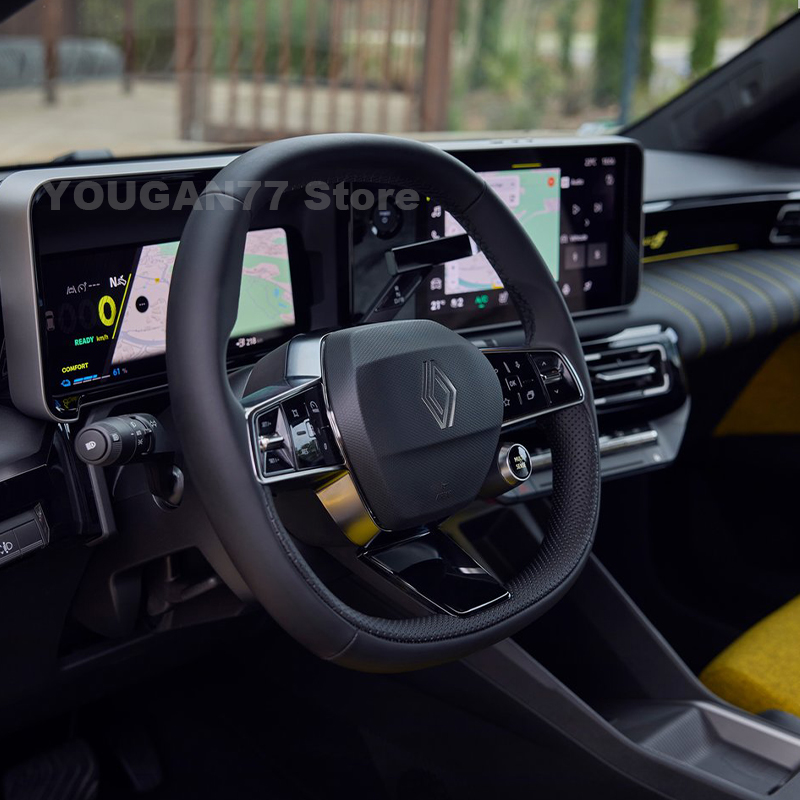 Tech Accessories Renault - Lederen Auto Stuurhoes Voor Renault 5
