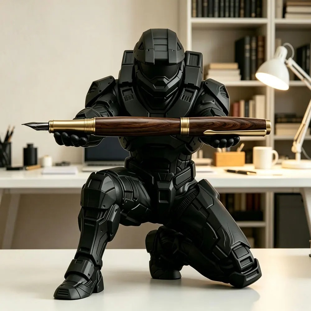 Tech Accessories Stand - 3D-geprinte penhouder, coole tech-soldaat pennenstandaard, creatieve