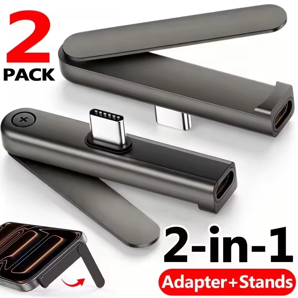 Phone Stand Aluminum - 2/1 STUKS Draagbare USB C naar