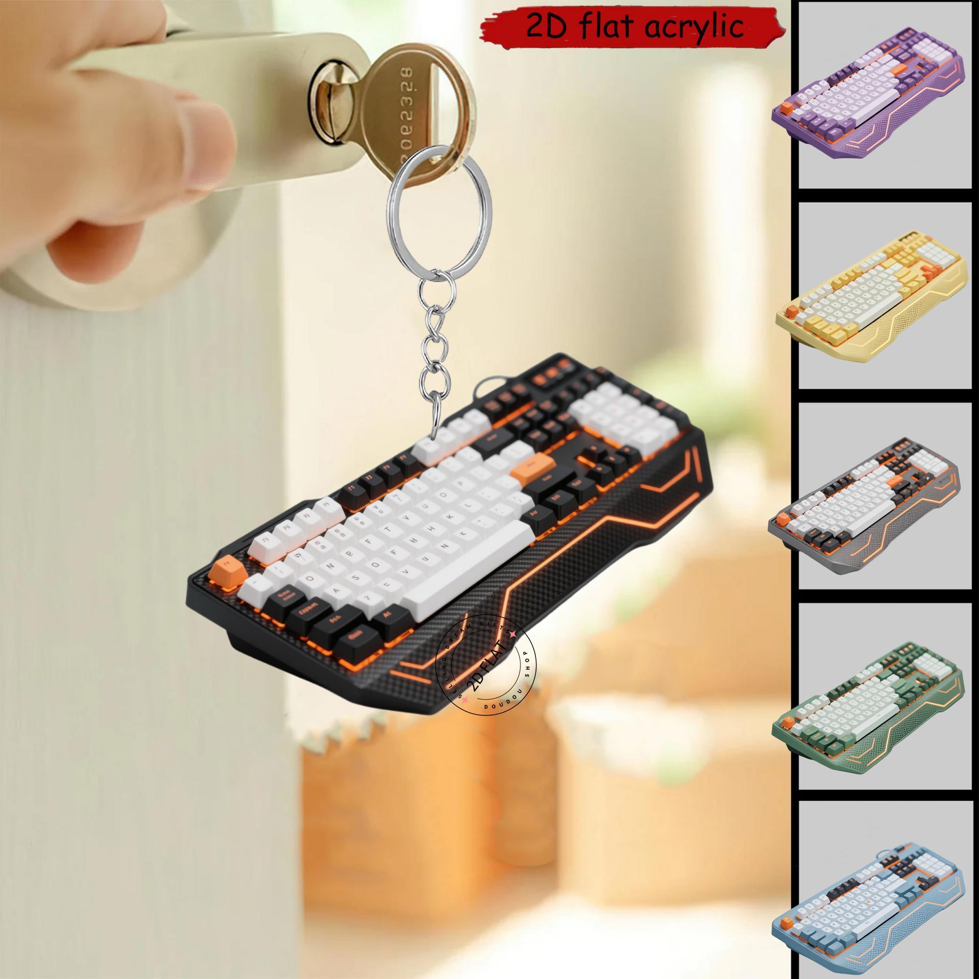 2D-toetsenbord acryl sleutelha - Tech Accessories Backpack recensie en prijs