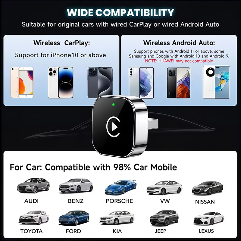 2-in-1 draadloze CarPlay-adapt - Tech Accessories Phone recensie en prijs