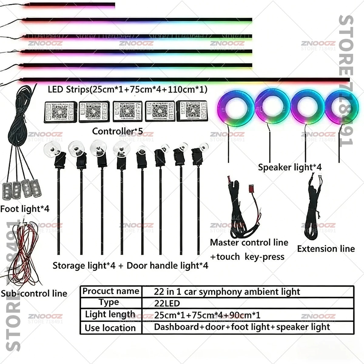 22-in-1 RGB auto-interieur acr - Tech Accessories Renault recensie en prijs