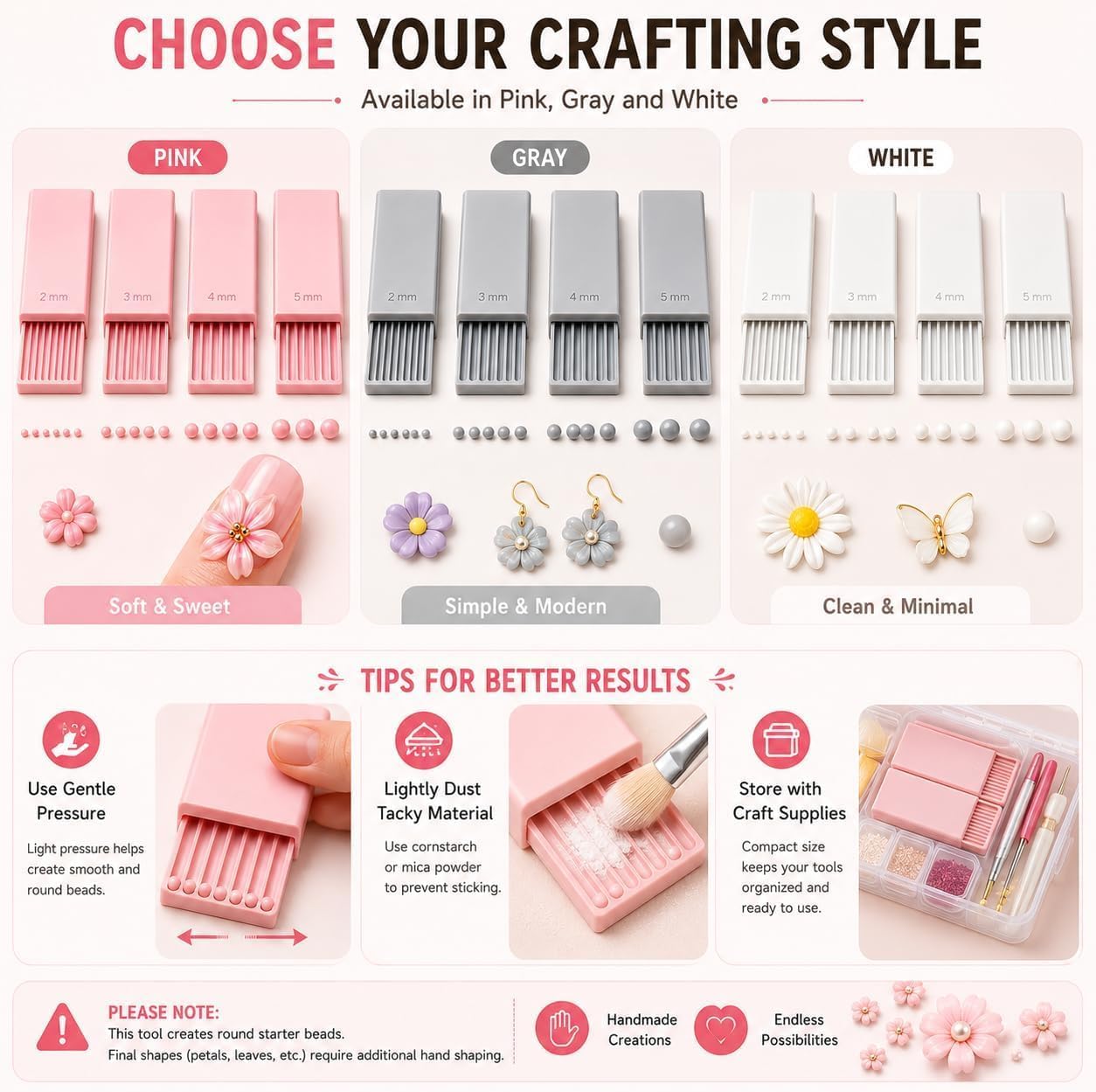 4-delige 3D-print klei gelball - Nail Tech Accessories recensie en prijs